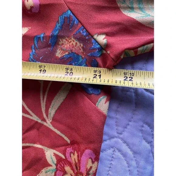 Kim Gravel M Boho Long Sleeve Blouse, Ruffle Cottagecore Bohemian V Neck F14 - Picture 7 of 9